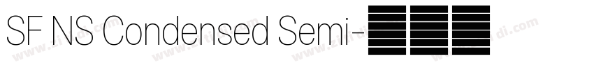 SF NS Condensed Semi字体转换 SF NS Condensed Semi字体转换
